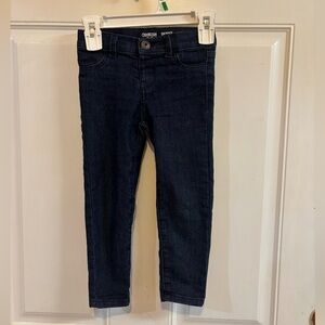3T OshKosh B'gosh dark blue wash skinny-leg adjustable waistband jeans.  In EUC!